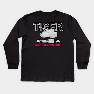 The famous German Panzer 6 Tiger tank Kids Long Sleeve T-Shirt